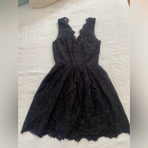 H&M Black Lace Mini Dress